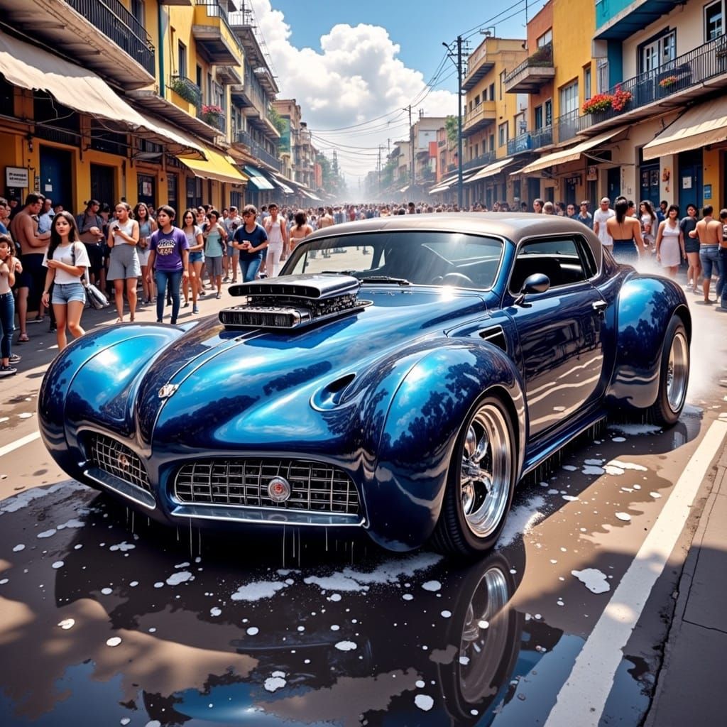 Cyberpunk-Inspired Custom Car Dominates Chaotic Caracas Stre...