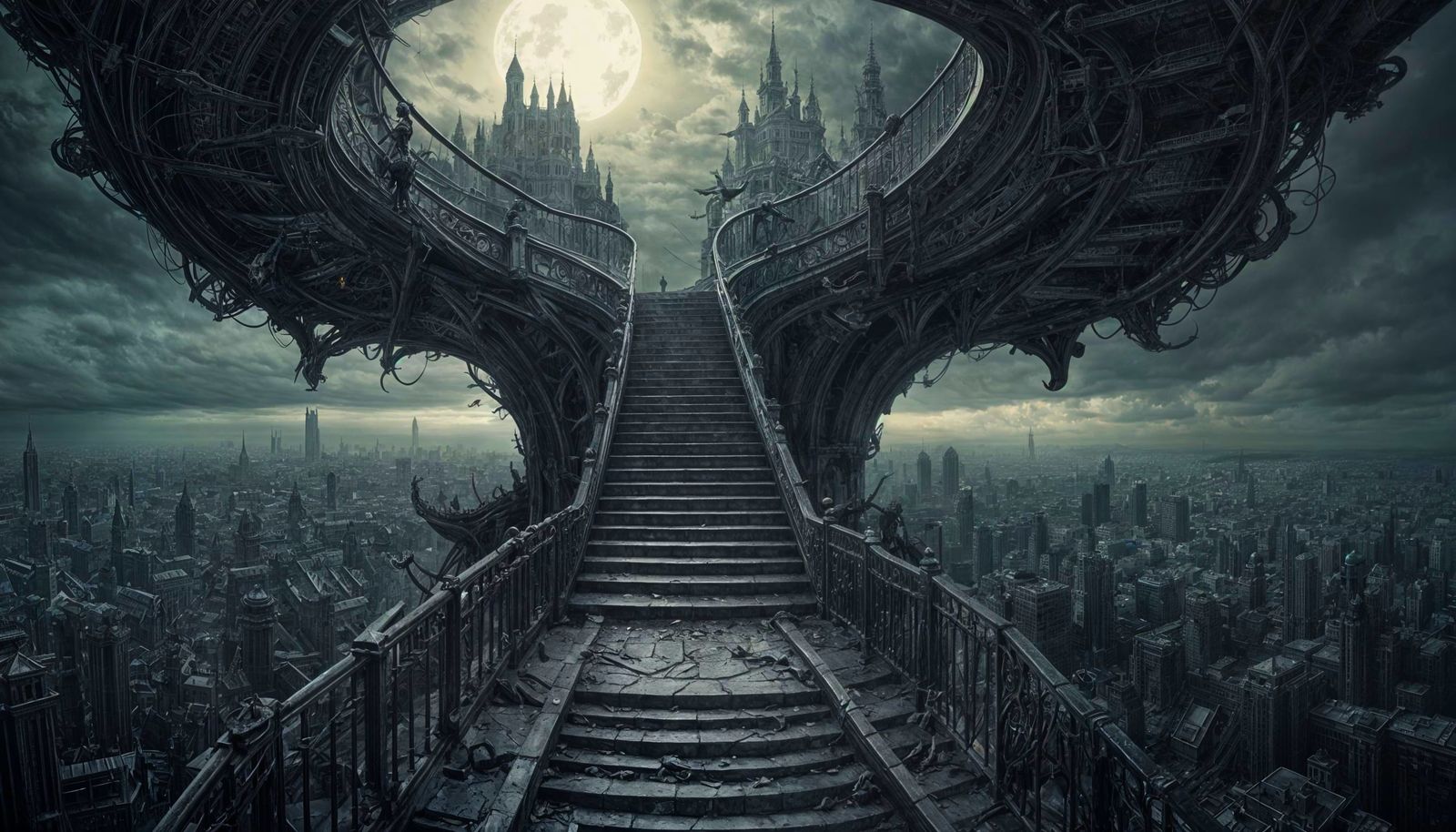 Sinister Stairway to Heaven in Giger Style