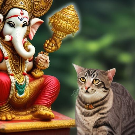 Ganesha blesses the Cat