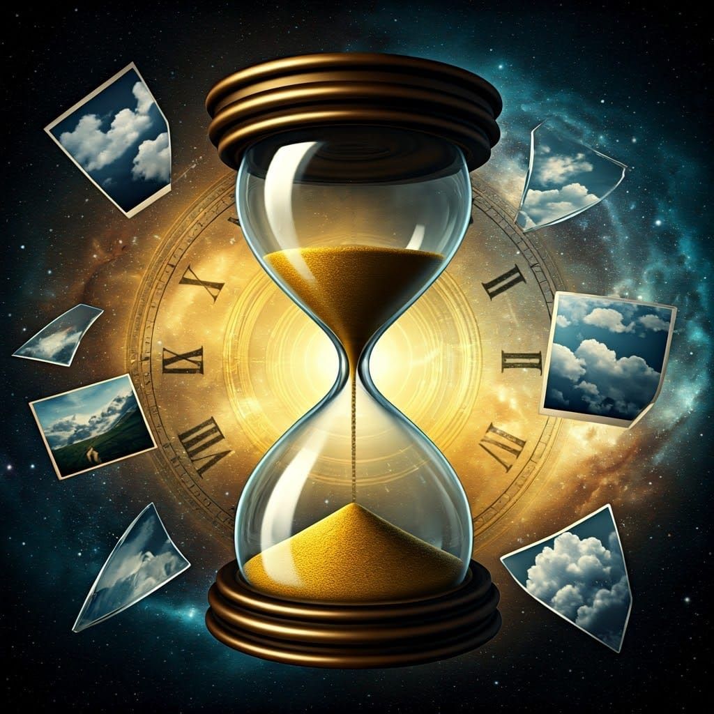Surreal Hourglass in Cosmic Timescape