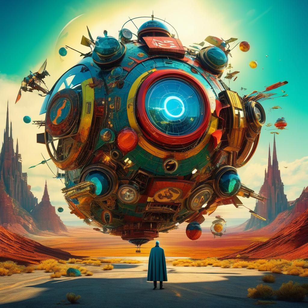 Futuristic Film Still in Digital Splash Art Style