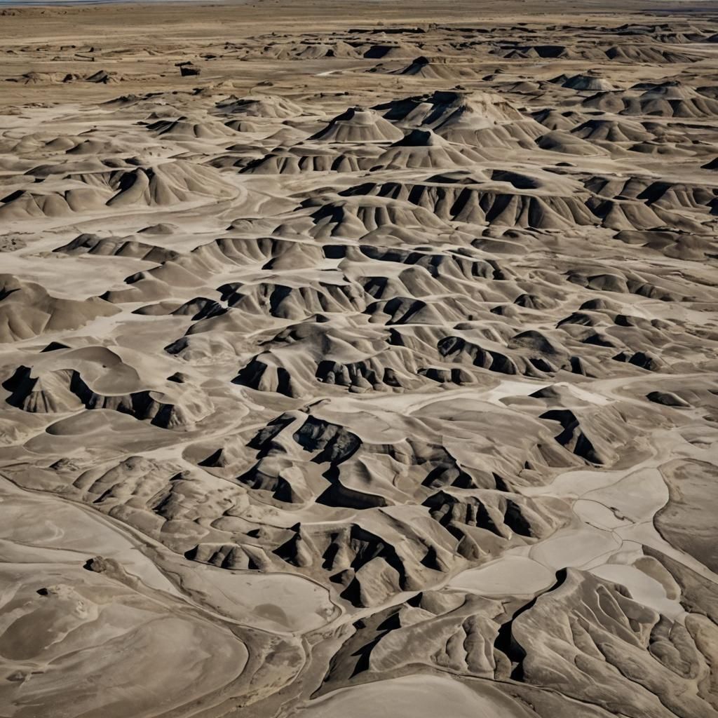 Bisti Wilderness Rock Formations in Detailed Matte Painting