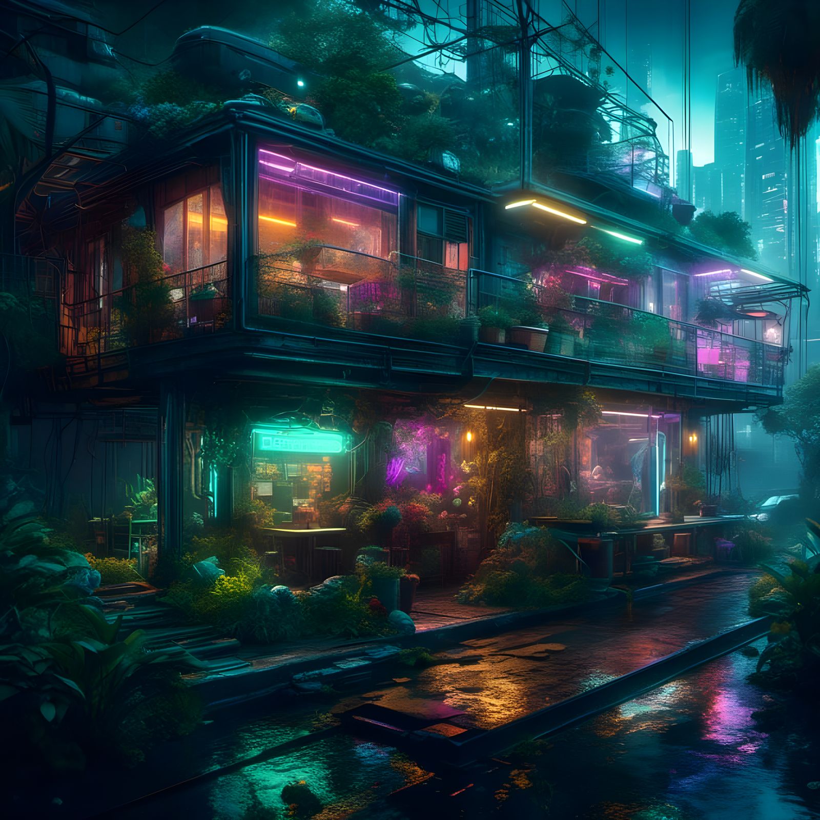 Cyberpunk house