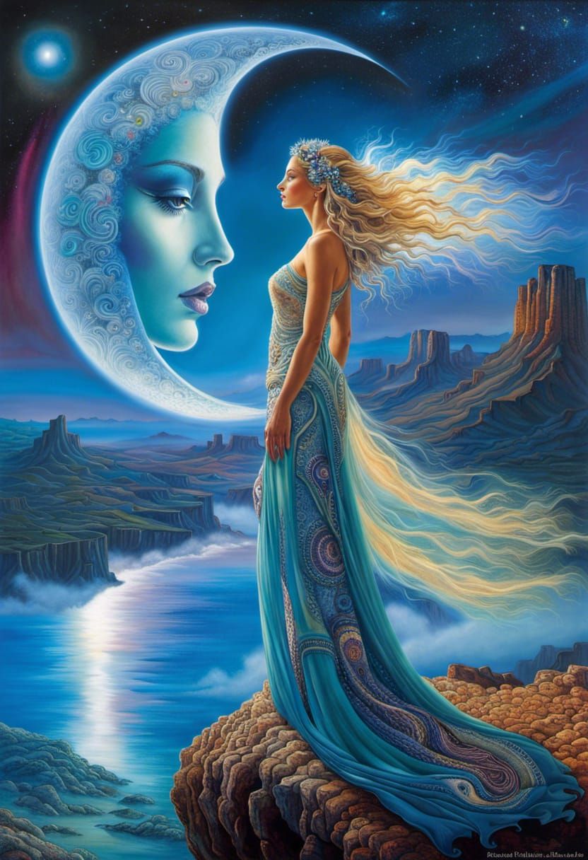 Ethereal Spirit in Desert Landscape