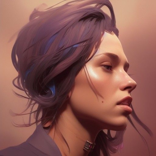 Bisexual Portrait in Hyperdetailed Art Style