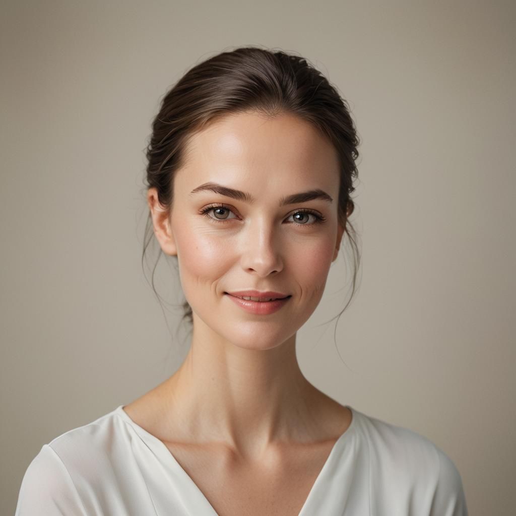 Elegant Portrait with Natural Lighting and Soft Background