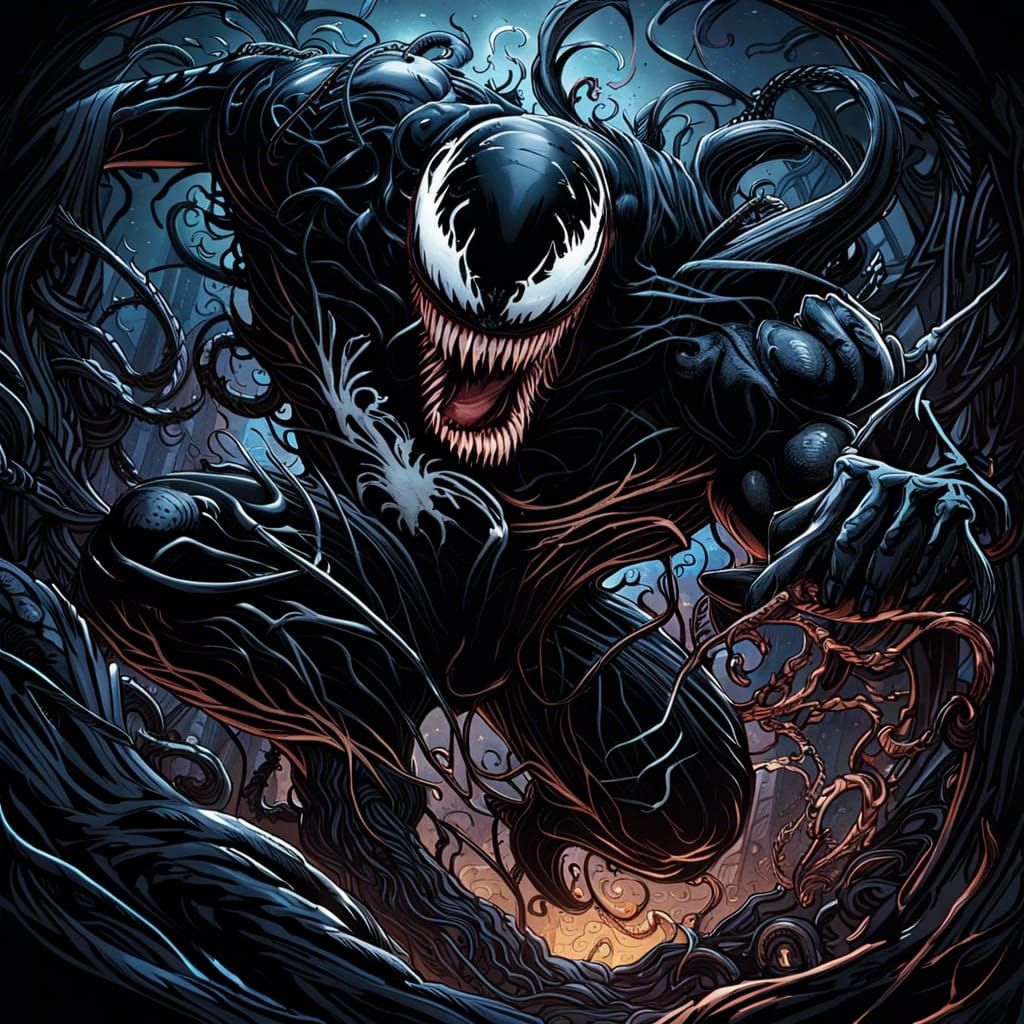 Venom Comic Book Art by Brooks and Mumford