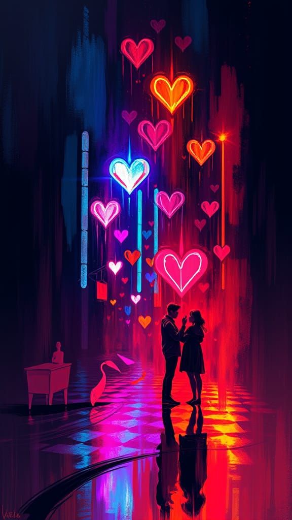 Digital painting, abstract, wall art, conceptional, contempo...