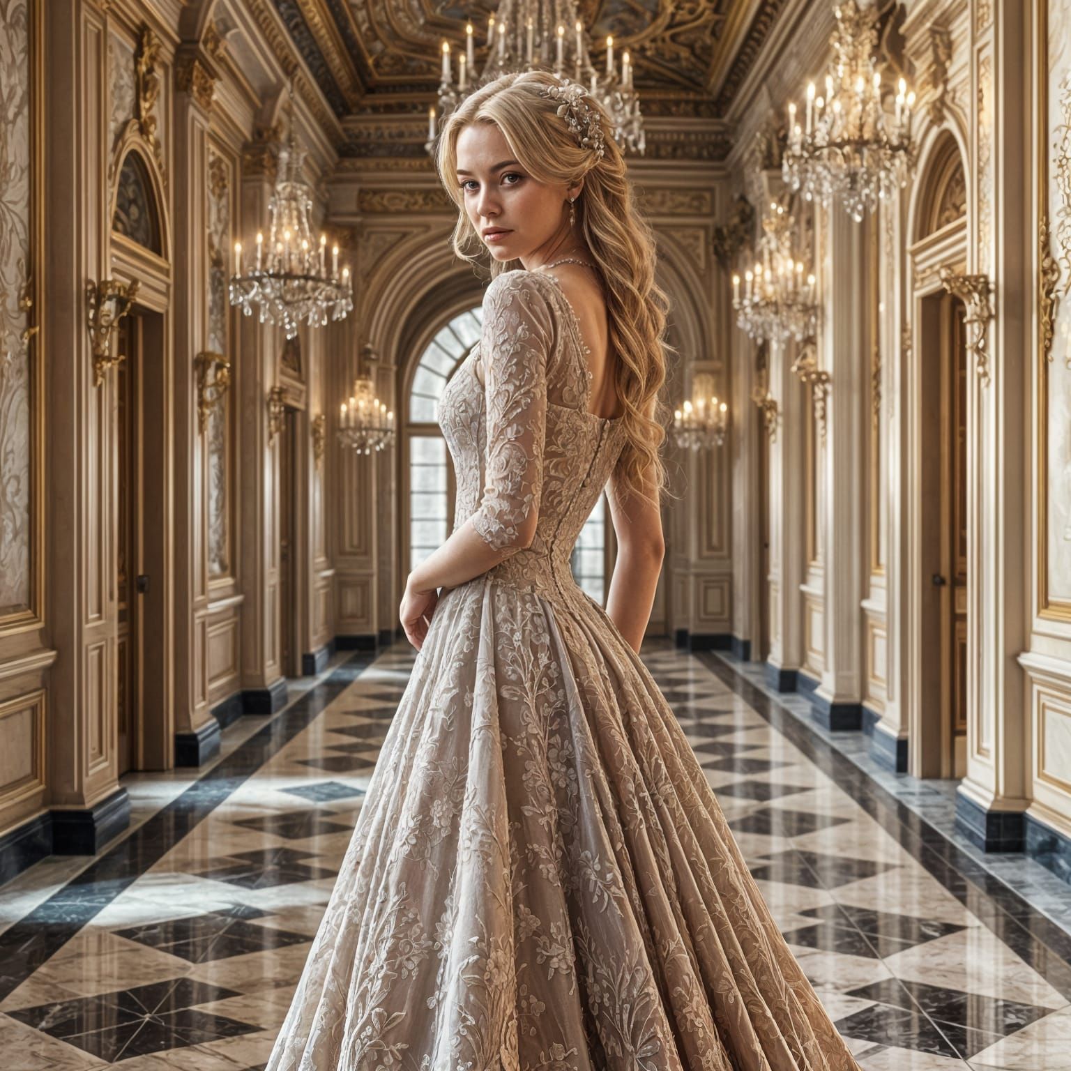 Scandinavian Beauty in Elegant Hyperrealistic Portraiture