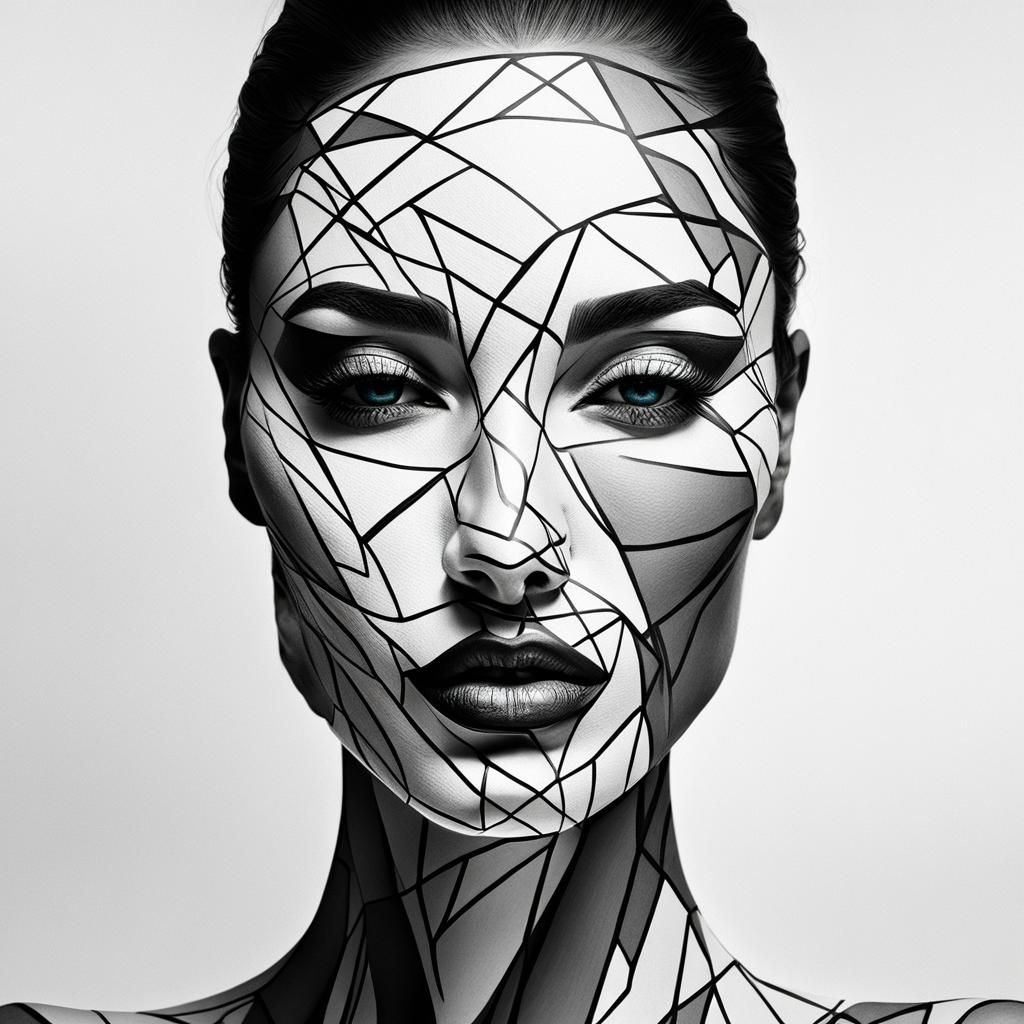 Abstract Skin Art of a Woman