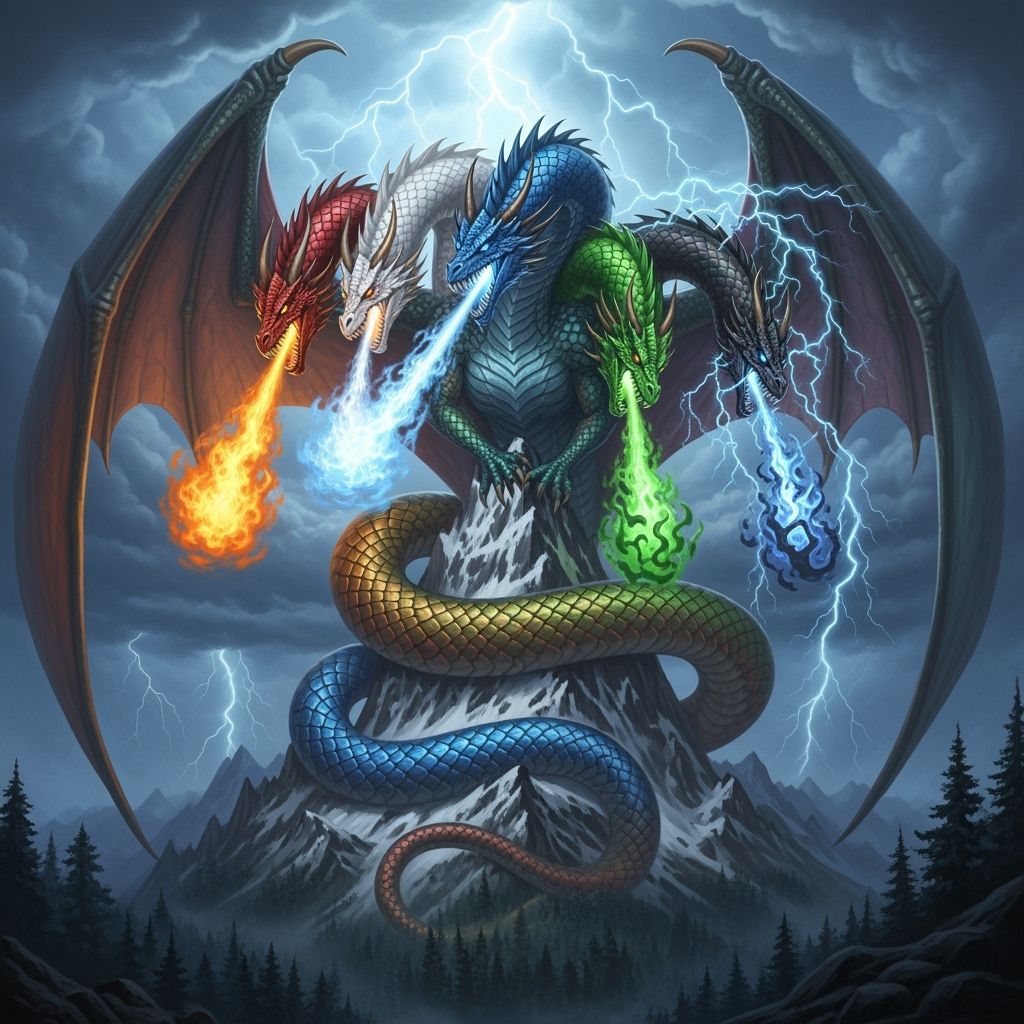 Tiamat, Five-Headed Dragon Goddess from Dungeons & Dragons