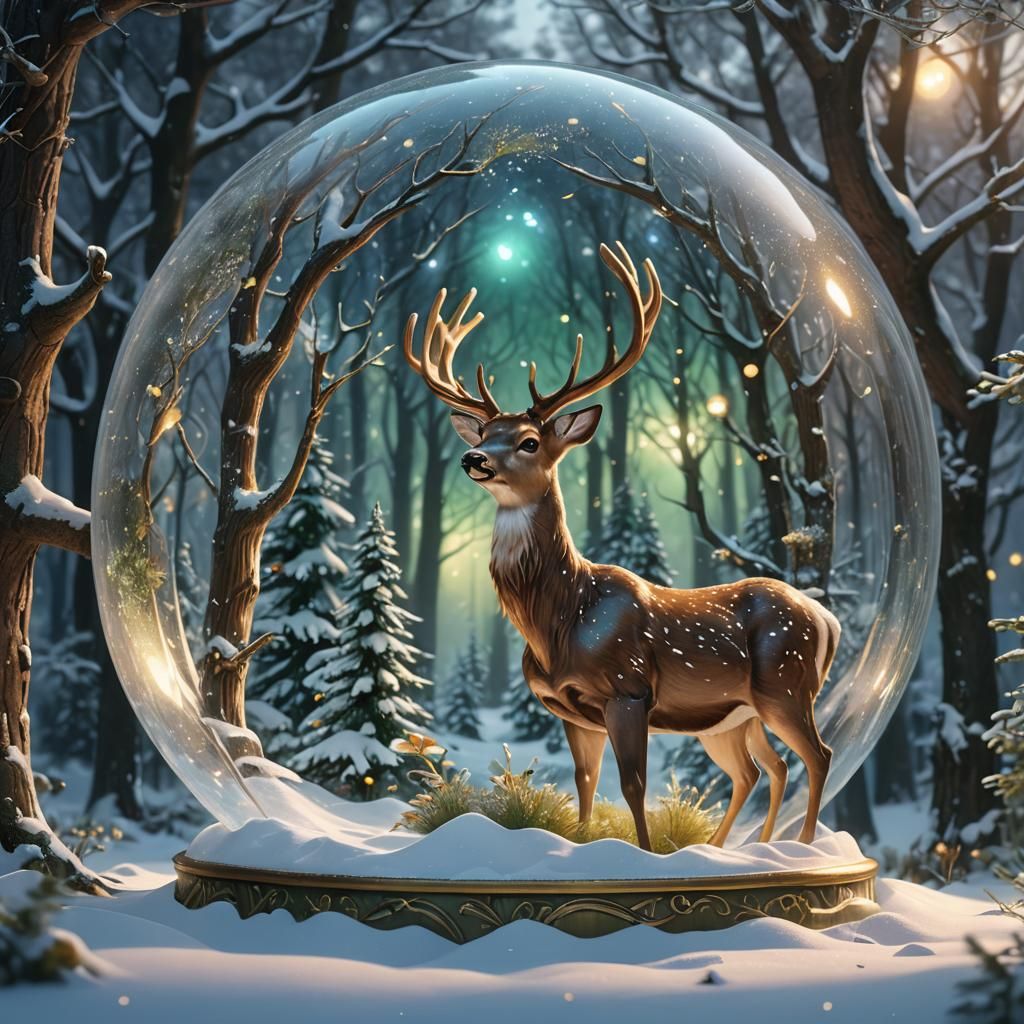 Fantastical Deer amidst Golden Hour Wonder