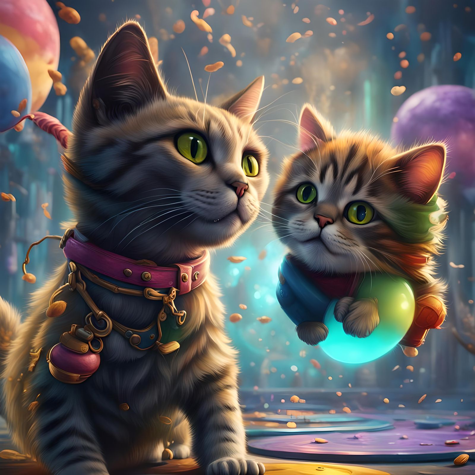 Pet lover's choice: create a realistic image of a pet cat wi...