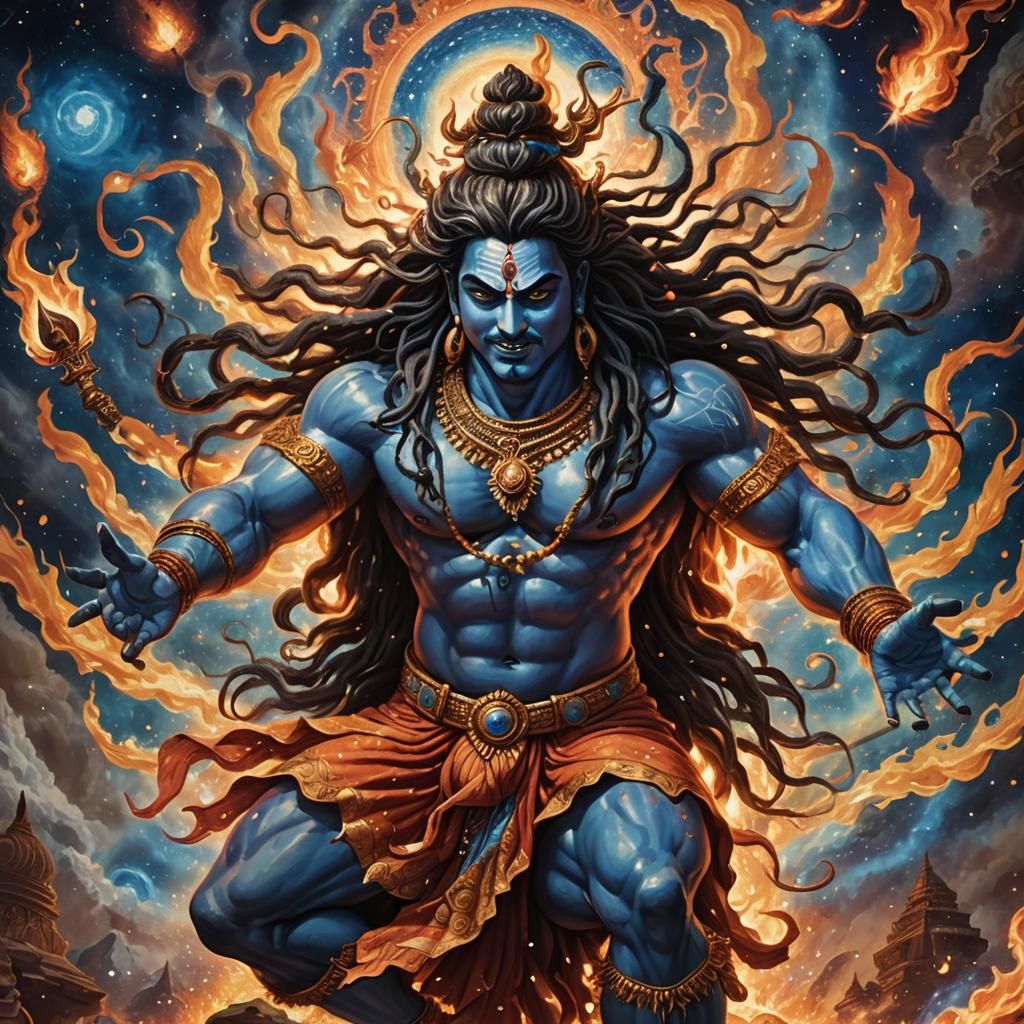 Shiva's Cosmic Dance of Destruction in Hindu Art