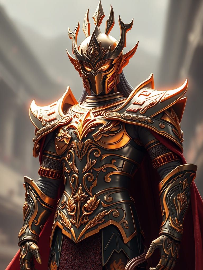 Majestic Tiki Knight in Saint Seiya-Inspired Armor