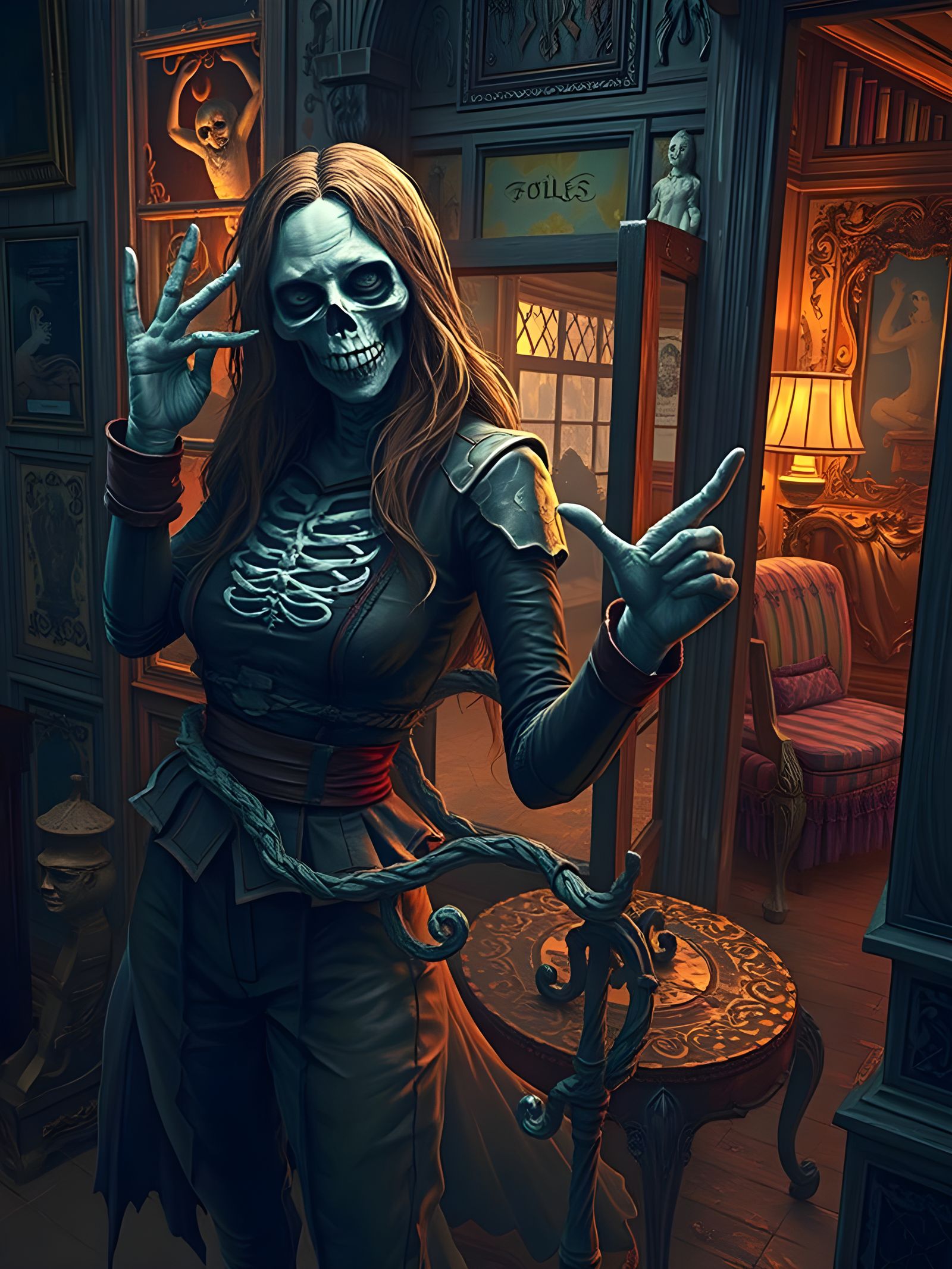 Haunted Gingerbread House in Expressionist Style