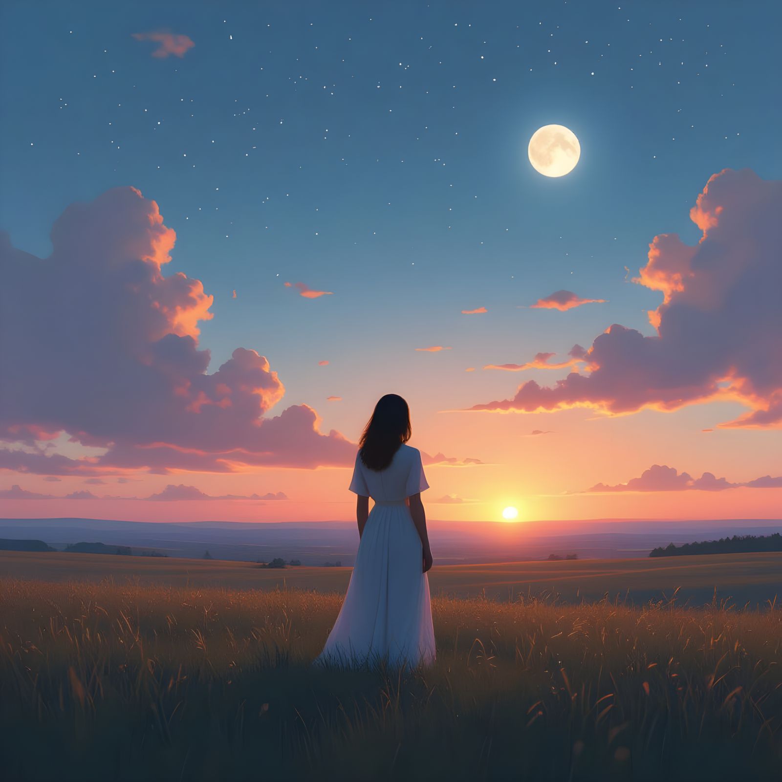 Cinematic Landscape: Day to Night Transition