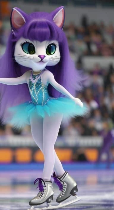 Olympic Figure Skating Feline Lands Gracefully