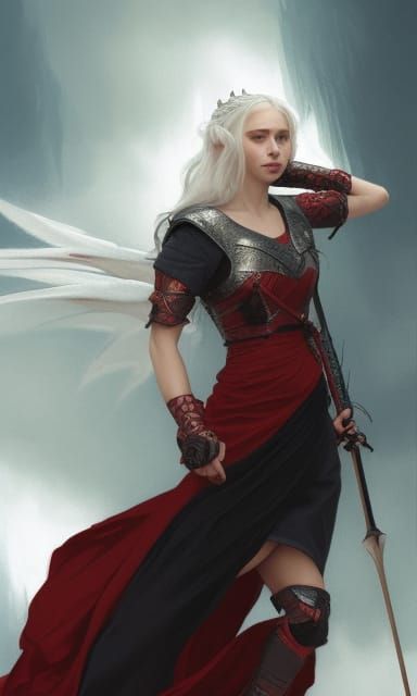 Rhaenyra Targaryen on Sirax, Digital Art Portrait