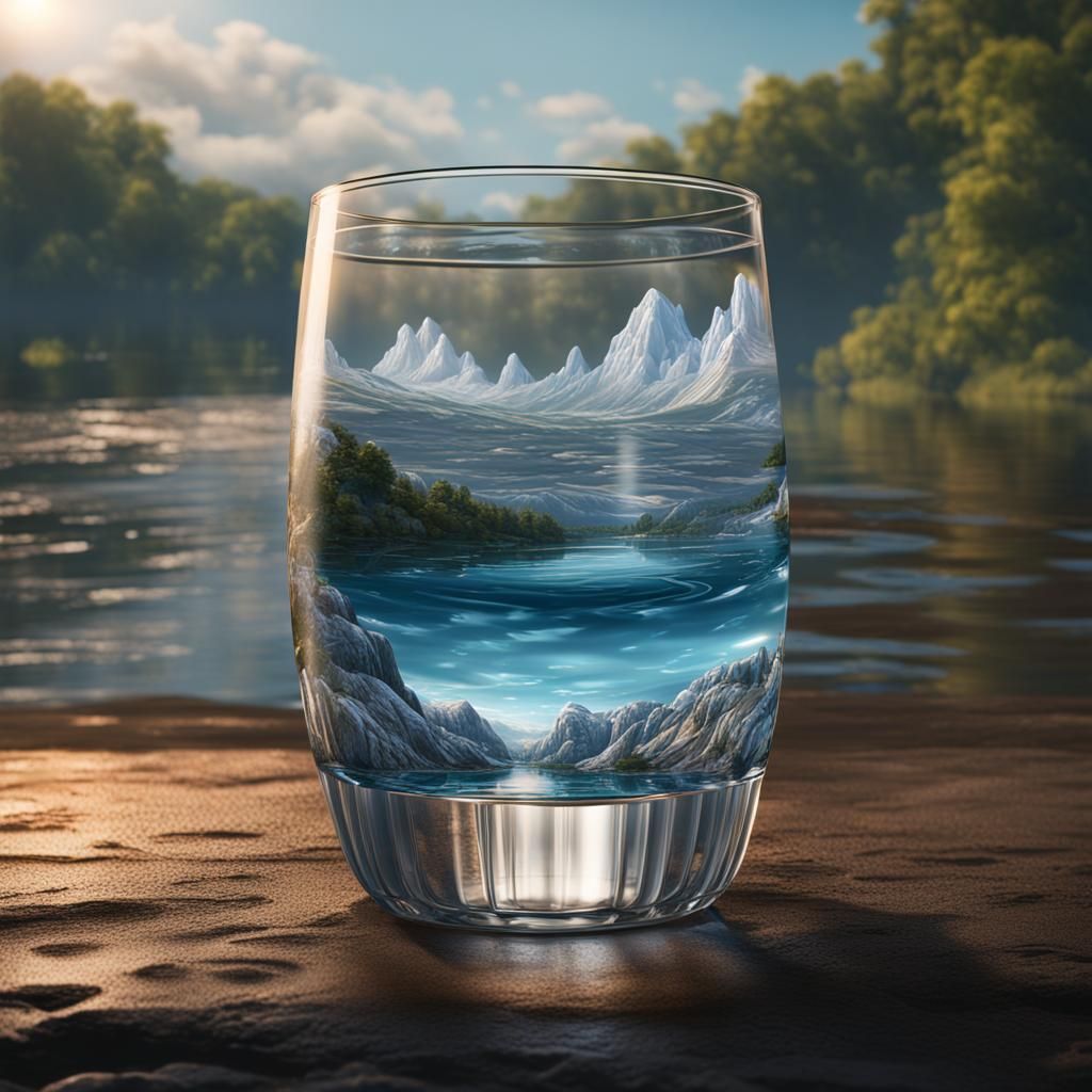 Mississippi River in a Glass: Detailed Matte Painting