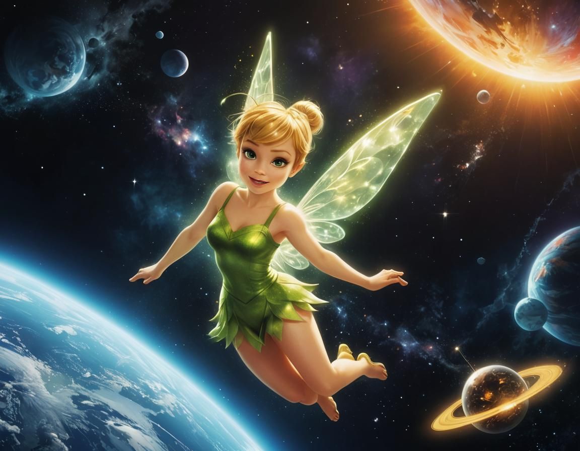 Tinkerbell in Outer Space: Digital Art