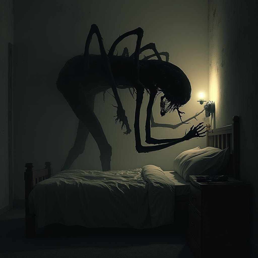 Twisted Shadow Creature Emerges from Darkness