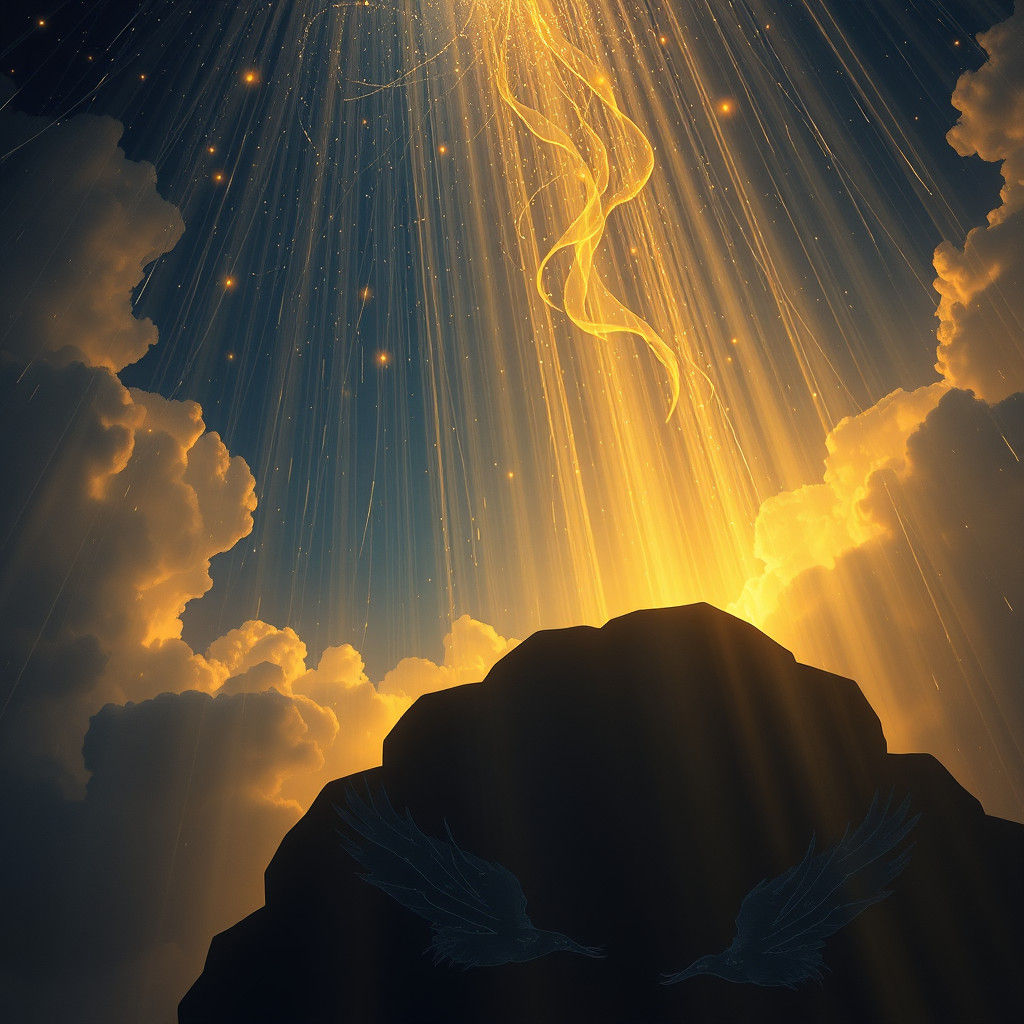 Ethereal Tears of Light in Dreamlike Style