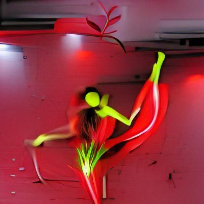 Neon Dancer in Red Adrenaline