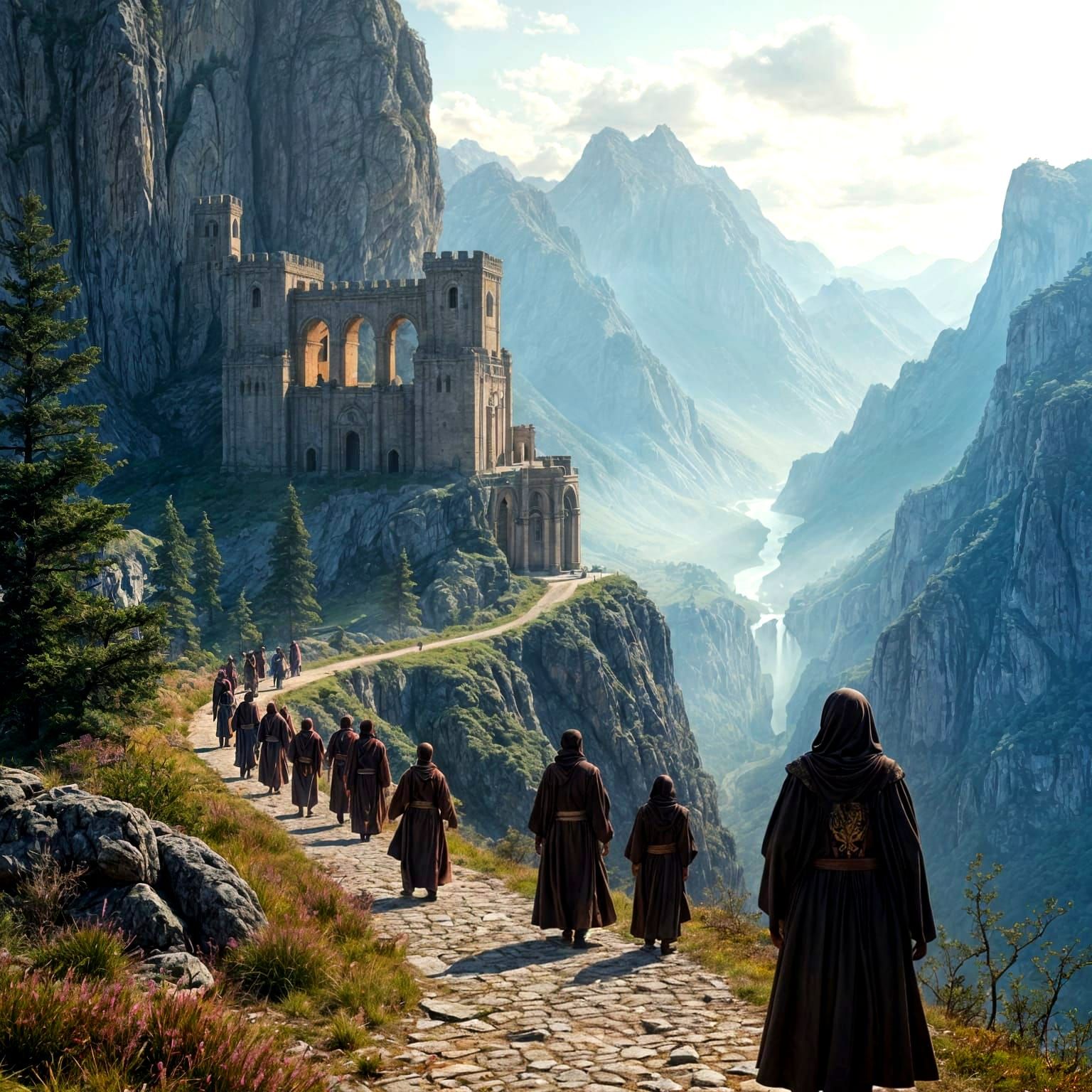 Christian Monks Ascend to a Mysterious Roman Abbey