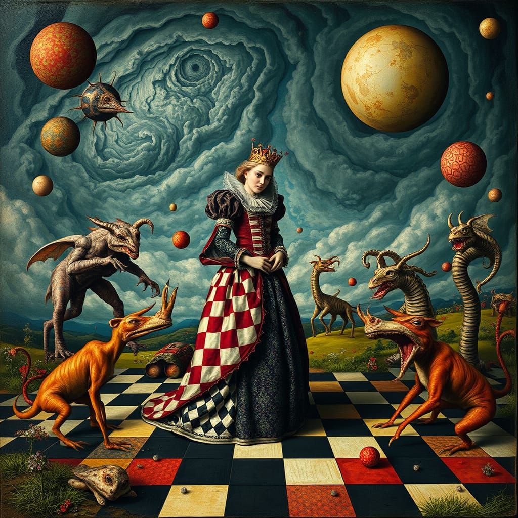 Queen of Hearts in Bosch's Surreal Nightmare