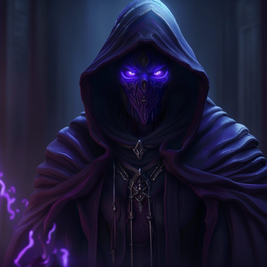 Shadow Cult Leader in Dark Fantasy Style