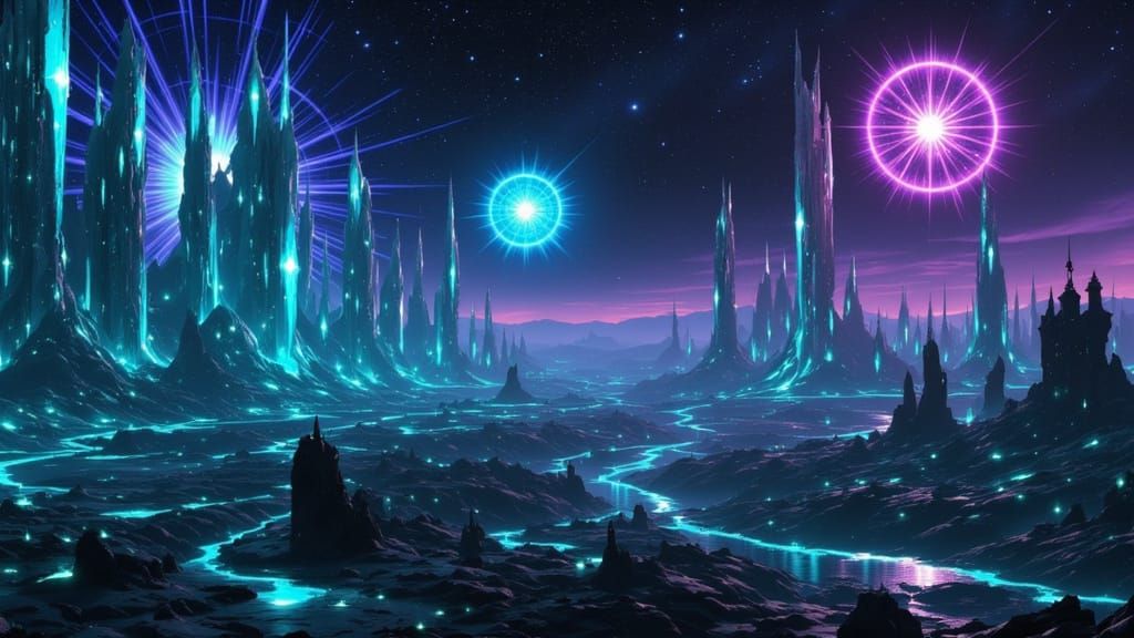 Vibrant Technosphere Conceptual Art