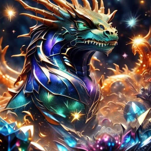 Glowing Plasma Dragon in Futuristic Laboratory