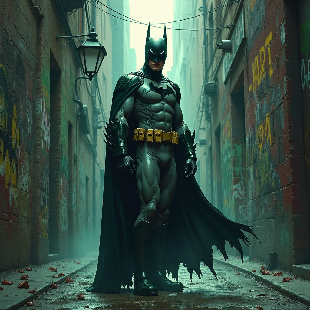 Batman Graffiti Art in Shinkawa and Edwards Style