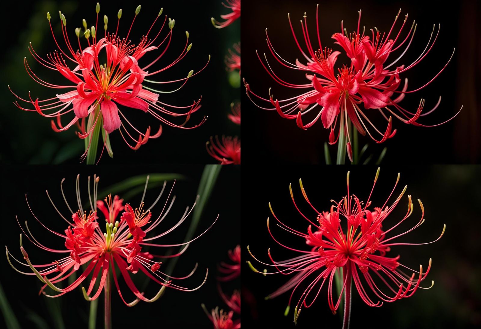Radiant Red Spider Lily Flower