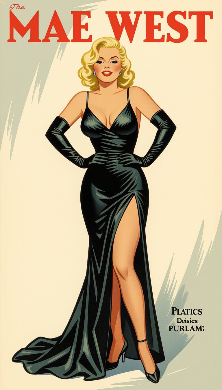 Glamorous Pin-Up Art Inspired by Mae West
