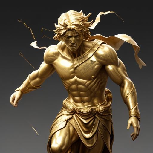 Greco-Roman statue with Muscular Man