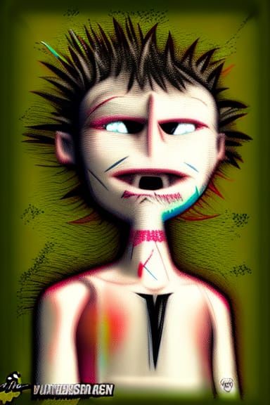 Monochrome Native American Portrait in Concept Art Style