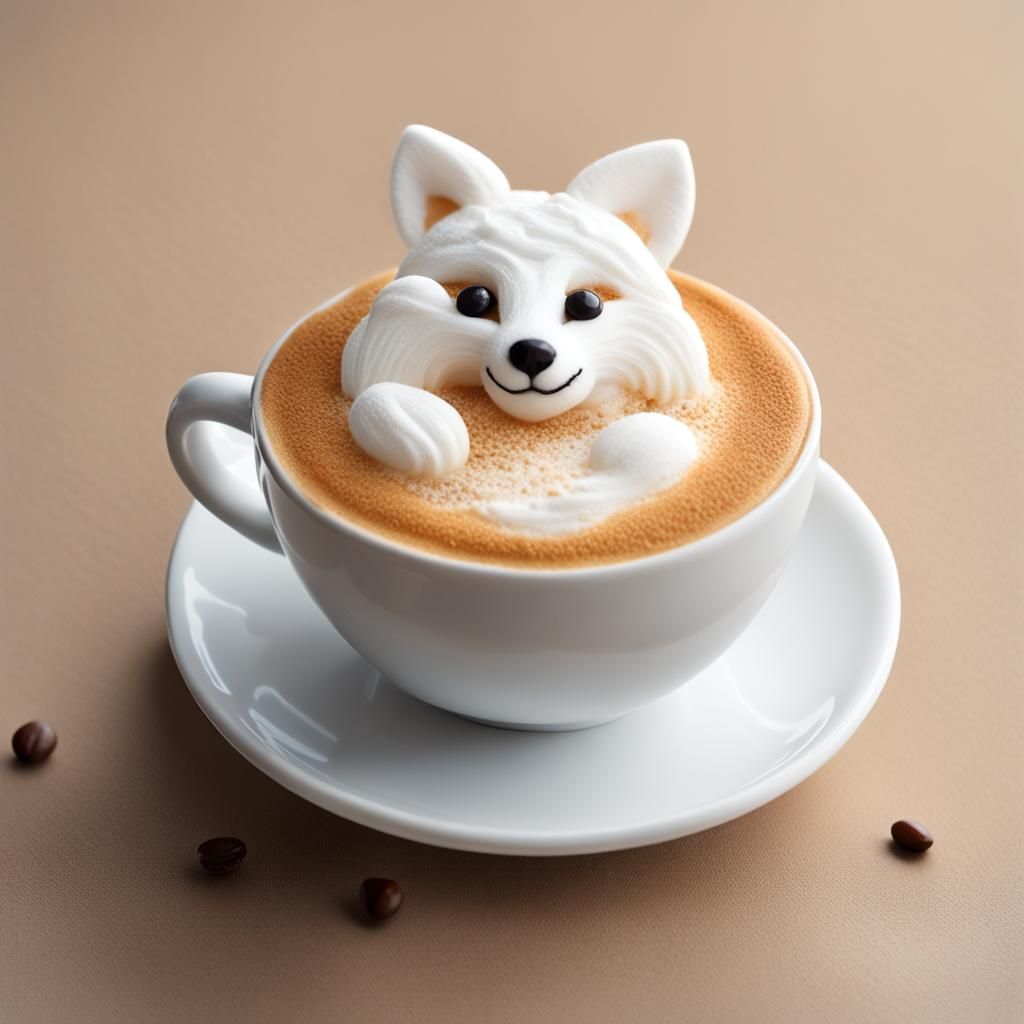 Cappuccino Art: Milk Foam Fox