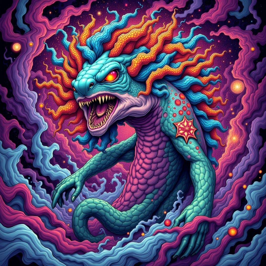 Glass-Jawed Space Shark with Mischievous Symbiotes