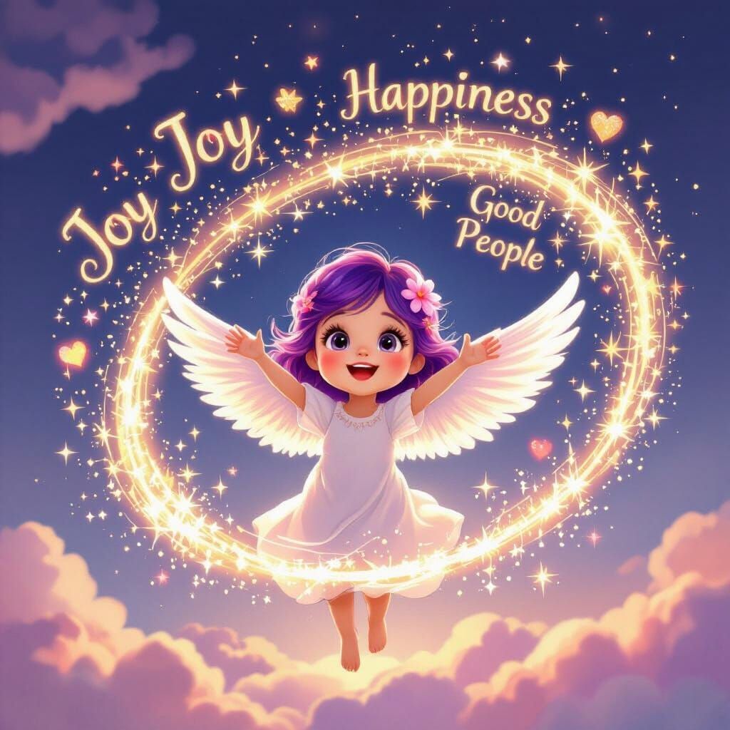 Joyful Angel in Ethereal Morning Light