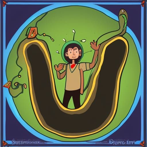 Divine Giant Wizard Snake Emerges From Portal