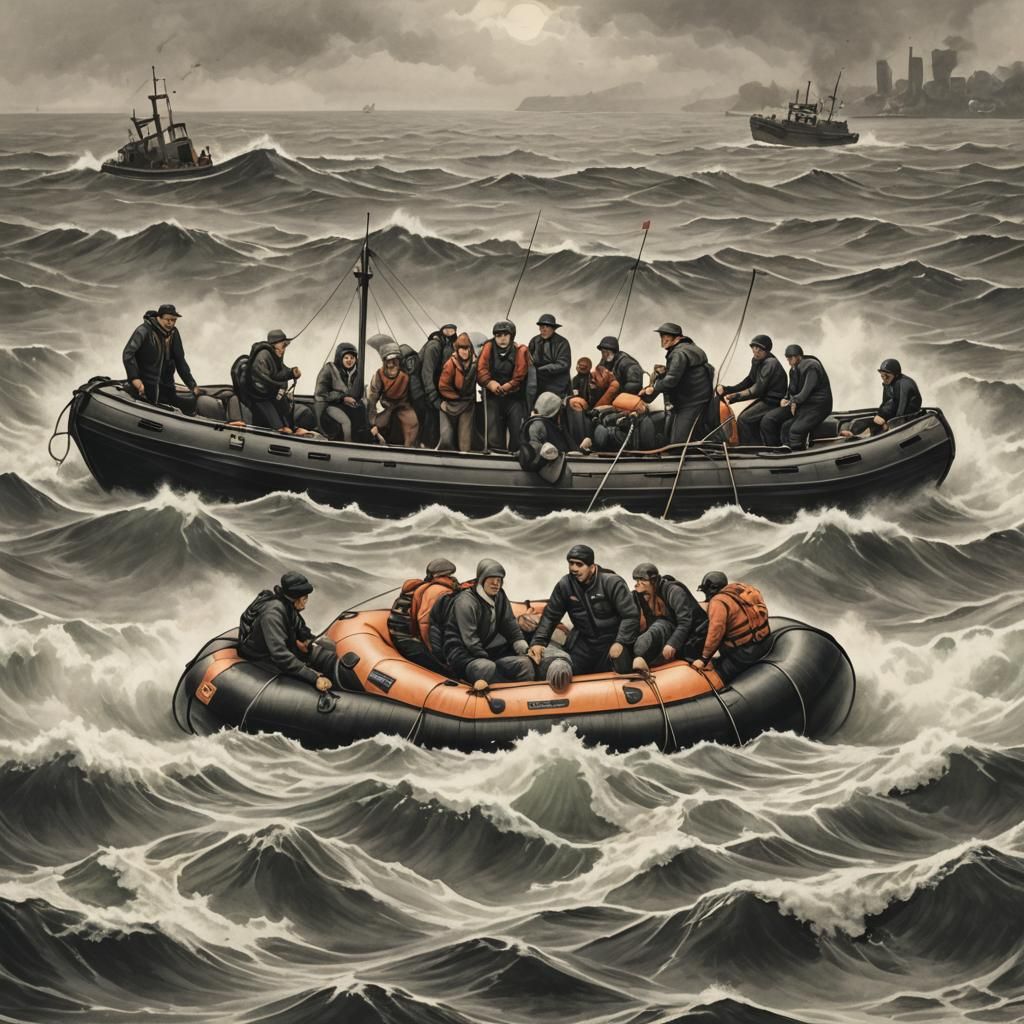 Couples Cling to Raft After Shipwreck