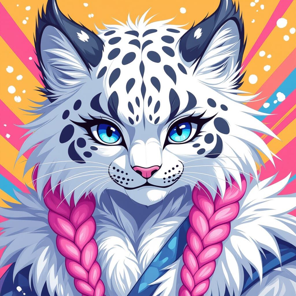 Anime Female Charr with Leopard Features