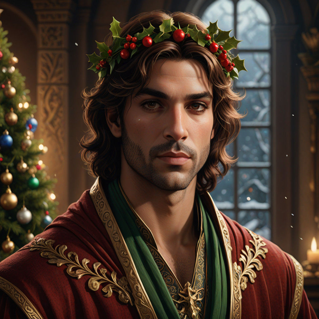 Stunning, close portrait of Prince Telemachus on the Christm...