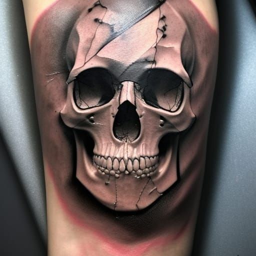 Man with Skull Tattoo: Hyperdetailed Portrait in Artstation ...