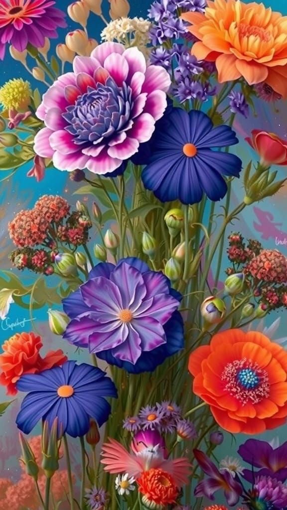 A Colorful Bouquet of Flowers