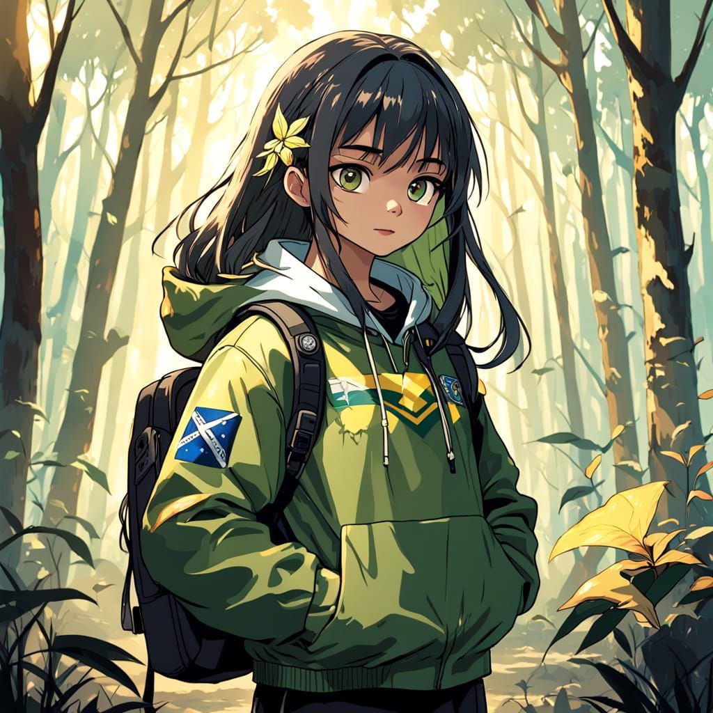 High-Quality Digital Painting of a Female Soldier in a Dark ...