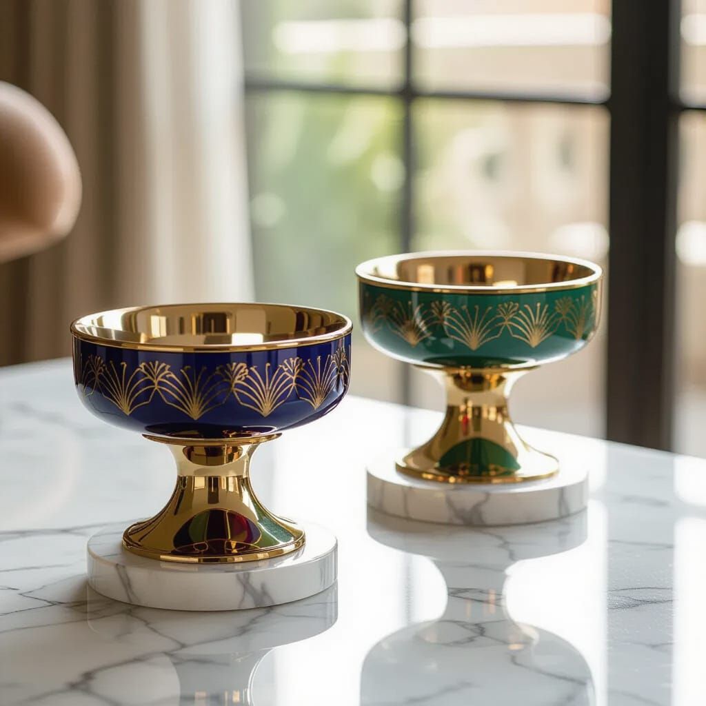 Art Deco Luxury Pet Bowls and Stands