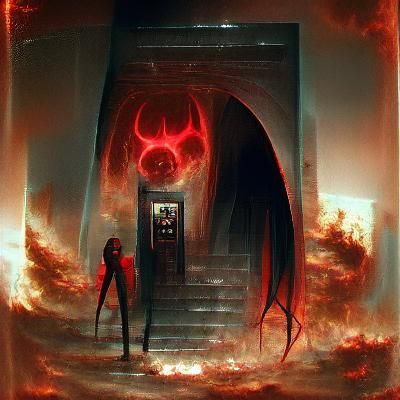 Sinister Portal to Hell: A Dark Fantasy Artwork